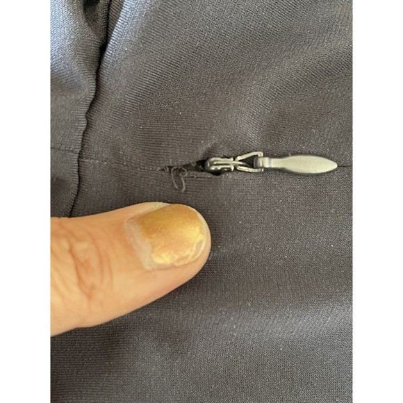 Laundry By Design Dress Size Small V Neckline Gold Green Trim Empire Striped - Picture 9 of 12